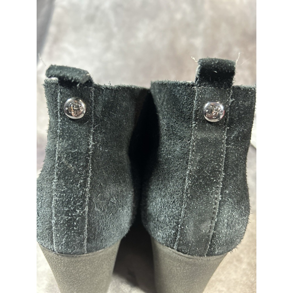 Donald J Pliner Makko Black Suede Wedge Ankle Chukka Boots Women's 9M - Picture 5 of 6